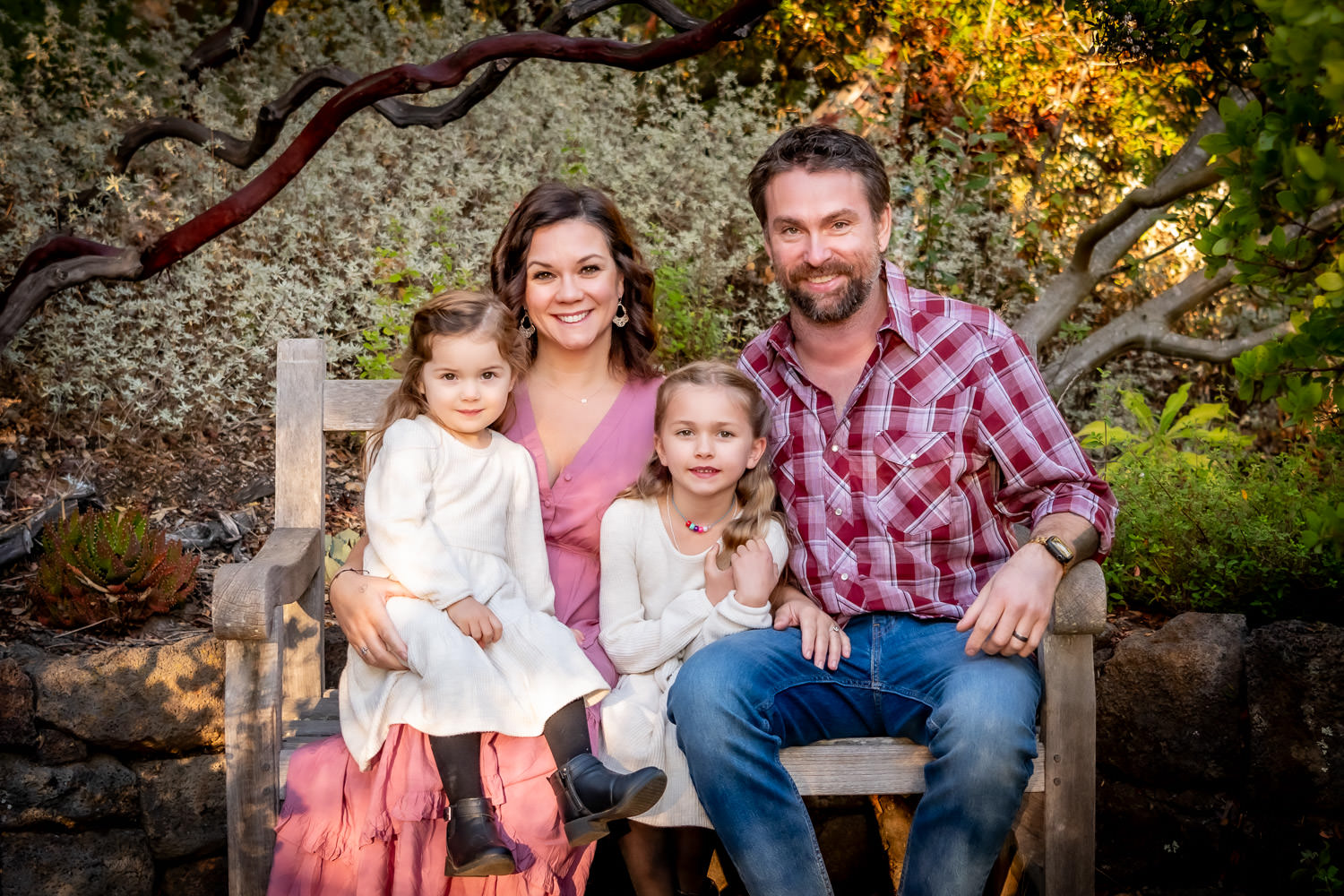 outdoor family portrait in Berkeley Hills by photographer Shelly Rivoli