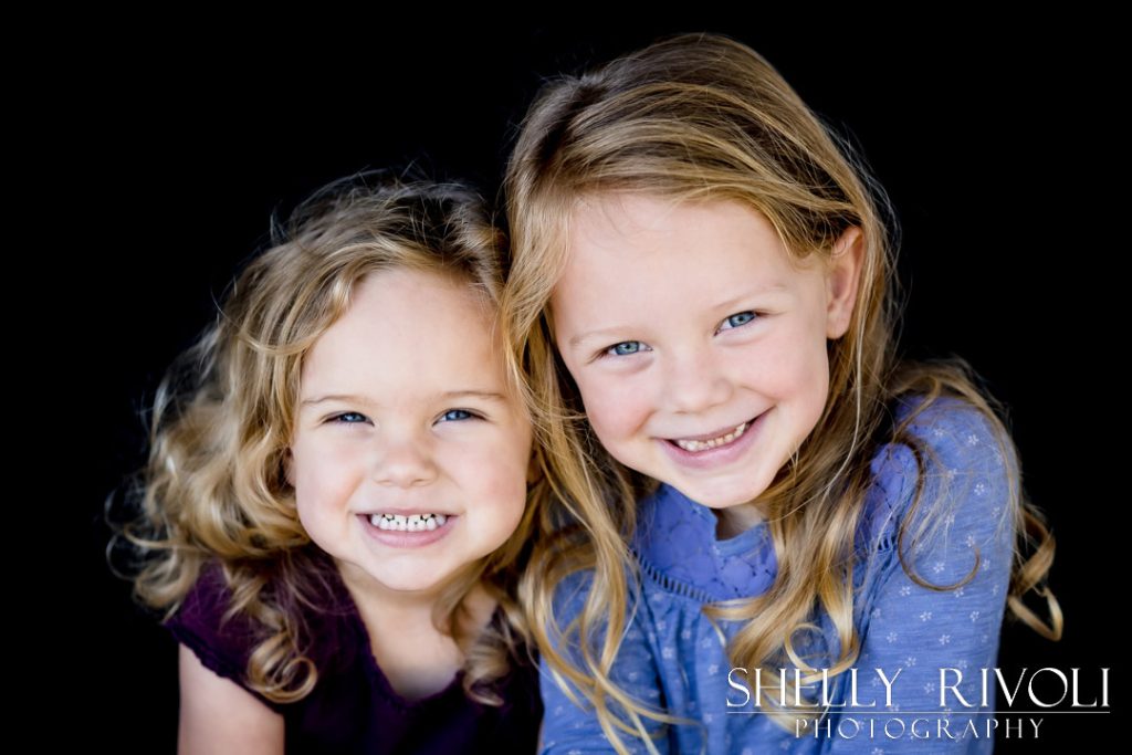 portrait of sisters in natural light by Shelly Rivoli Photography